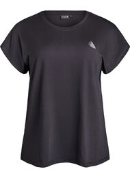 Enf&auml;rgad tr&auml;nings-T-shirt, Svart
