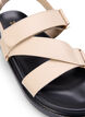 Lädersandal med bred passform och justerbara remmar, Beige, Packshot image number 3
