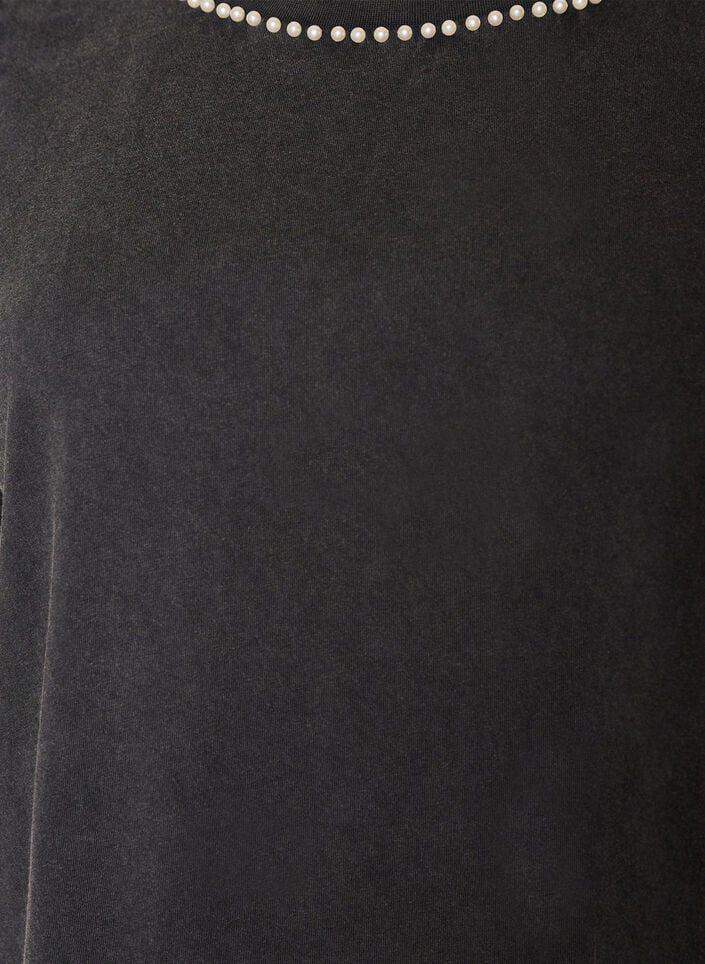 T-shirt i ekologisk bomull med grafiskt tryck, Gr&aring;, Packshot image number 2