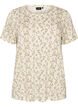 T-shirt med blommigt tryck, Vanilla, Packshot image number 0