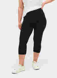 Seamless leggings i 3/4-längd, Black, Model