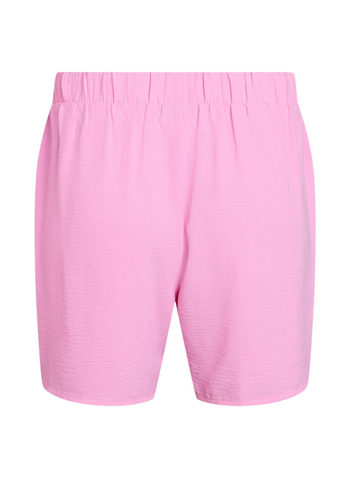 Shorts med fickor och res&aring;r i midjan, Rosa, Packshot image number 1
