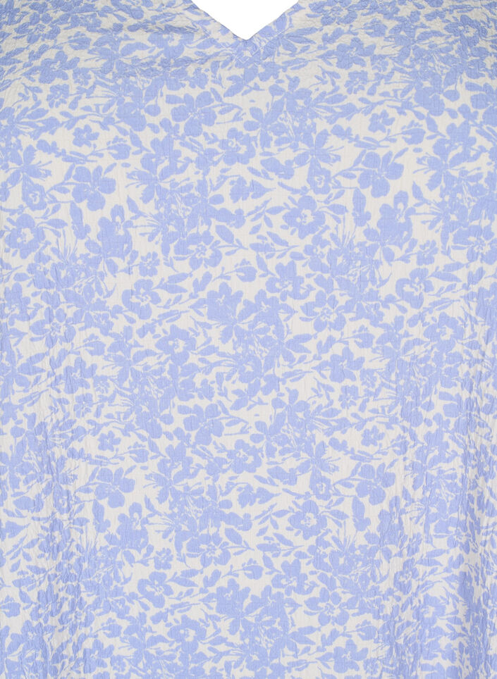 FLASH - Kort&auml;rmad kl&auml;nning med V-ringning, Bl&aring;, Packshot image number 2