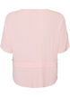 Blus med struktur och knyt i midjan, Rosa, Packshot image number 1