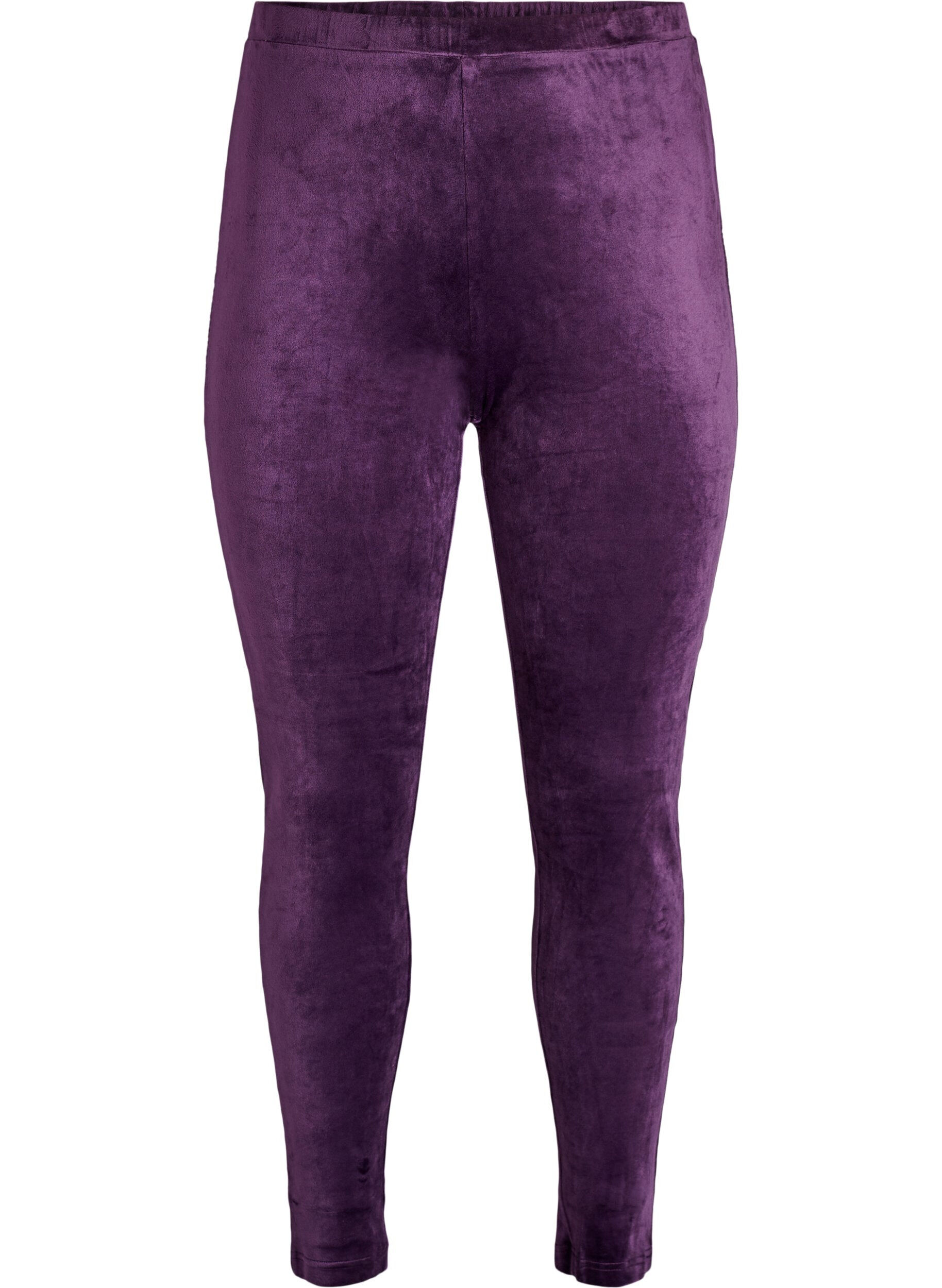 Figurn&auml;ra leggings i velour