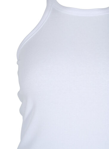 Ribbat linne i bomull, Bright White, Packshot image number 2
