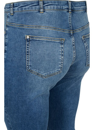 Super slim Amy jeans i bomullsblandning, Blue denim, Packshot image number 3