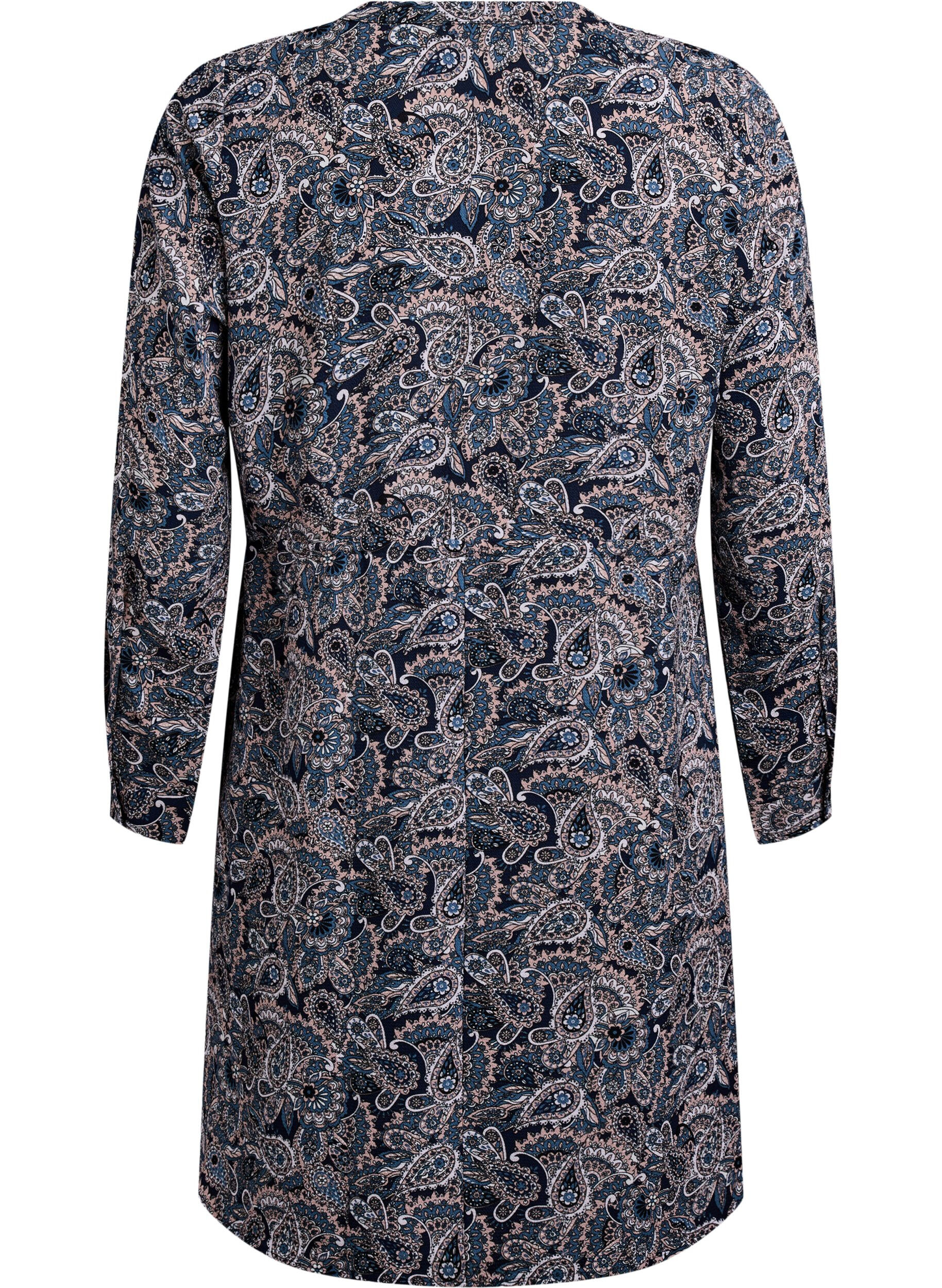 Zizzi Kn&auml;l&aring;ng kl&auml;nning med knytsk&auml;rp, Beige, Packshot image number 1