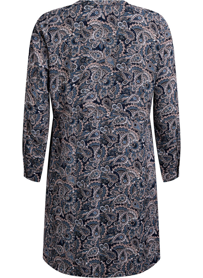 Knälång klänning med knytskärp, Beige, Packshot image number 1