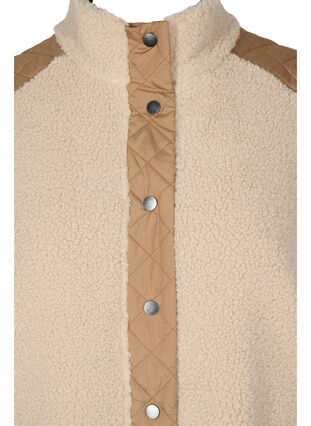 Lång teddyväst med knappar och fickor, Nomad Comb, Packshot image number 2