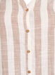 Skjortblus i bomull med v-ringning, Beige, Packshot image number 2