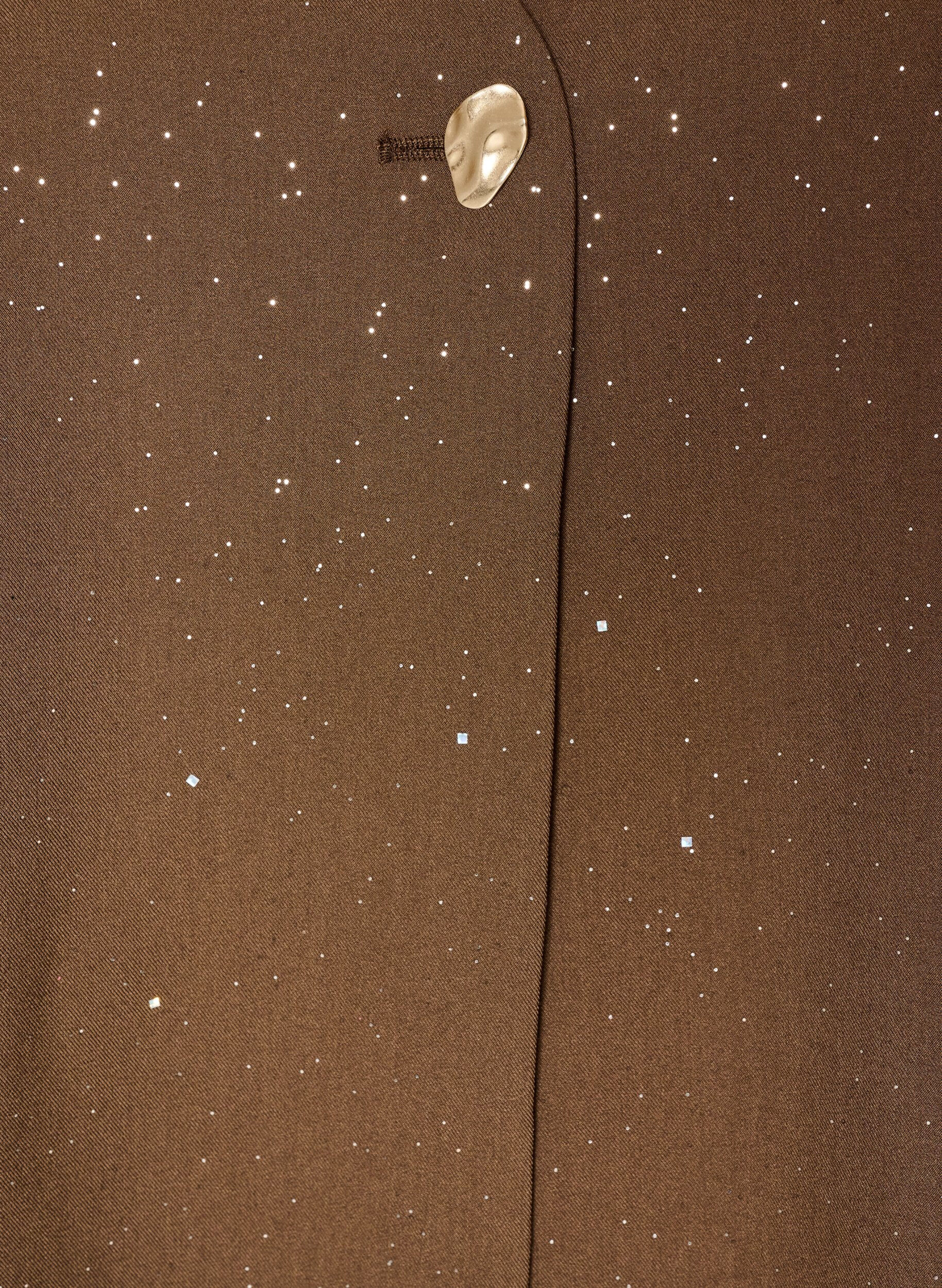 ZizziBlus med glitter och v-ringning, Brun, Packshot image number 2