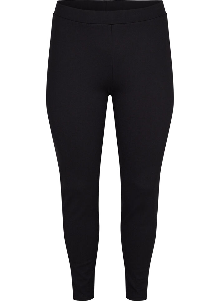 Leggings med dragkedja, Black, Packshot image number 0