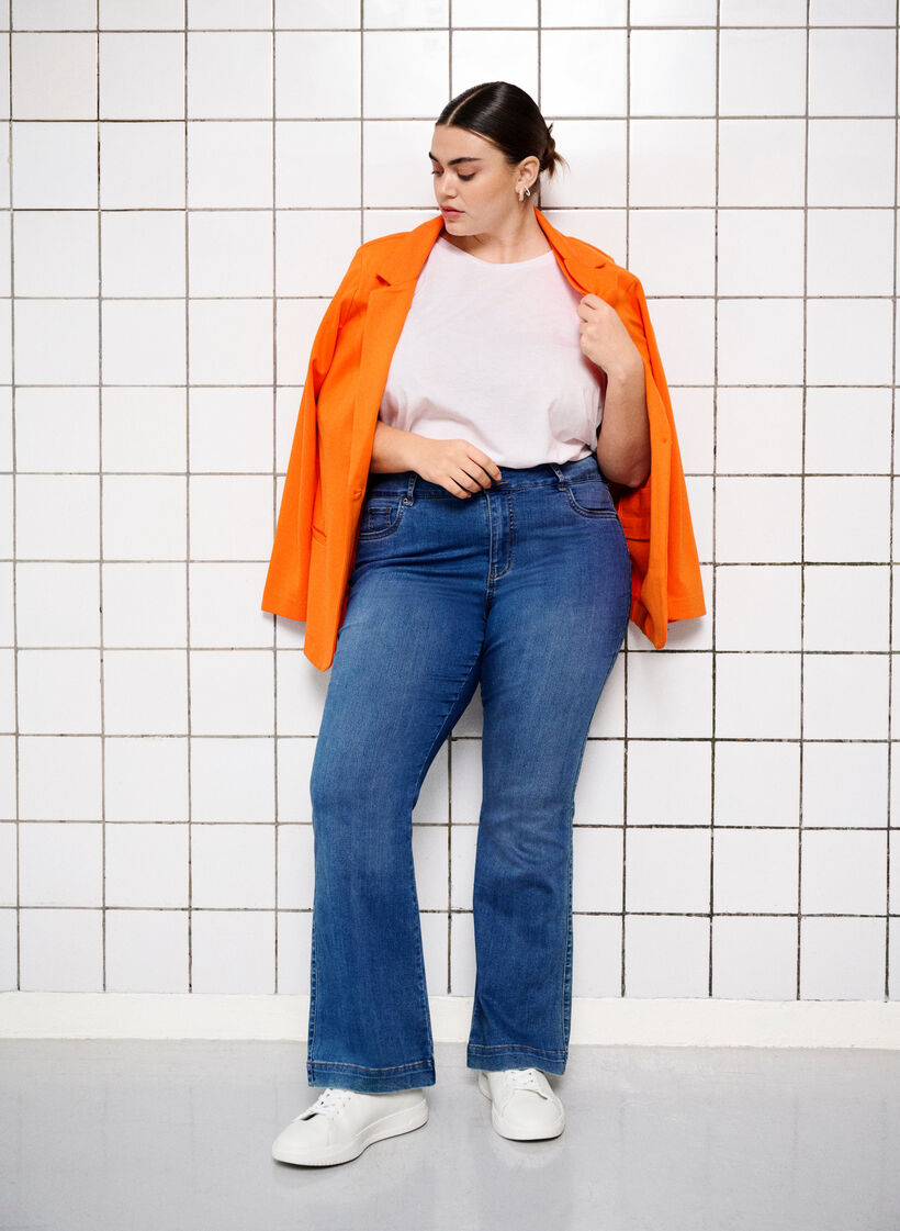 Enkel blazer med knapp, Mandarin Orange, Image image number 1