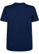 Enkel t-shirt i bomull med rund halsringning, Bl&aring;, Packshot image number 1