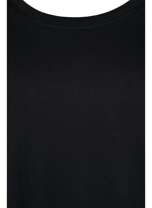 Kortärmad t-shirt med dragsko i nederkant, Black, Packshot image number 2