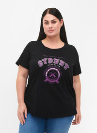 Bomull T-shirt med tryck, Black W. Sydney, Model