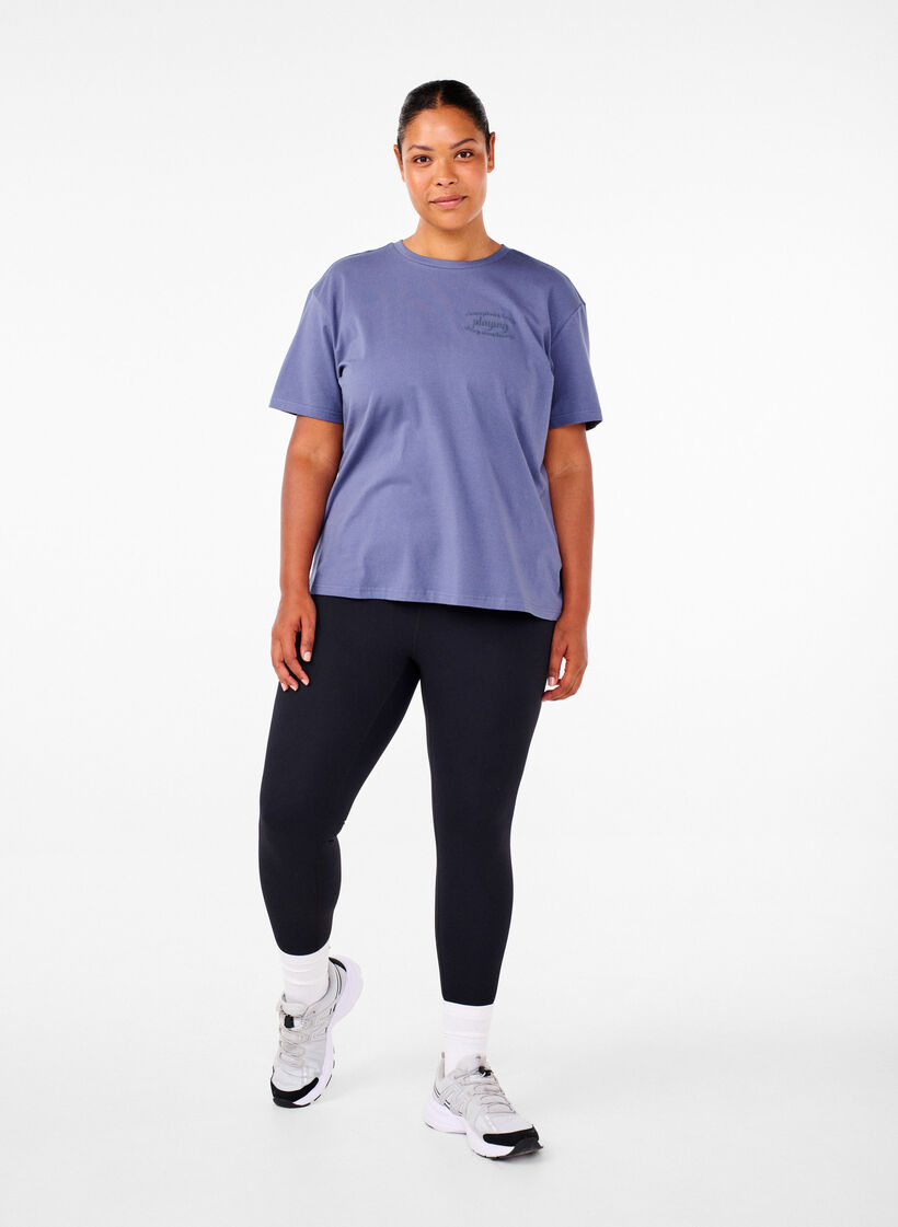 Sportig t-shirt i ekologisk bomull, , Model image number 1