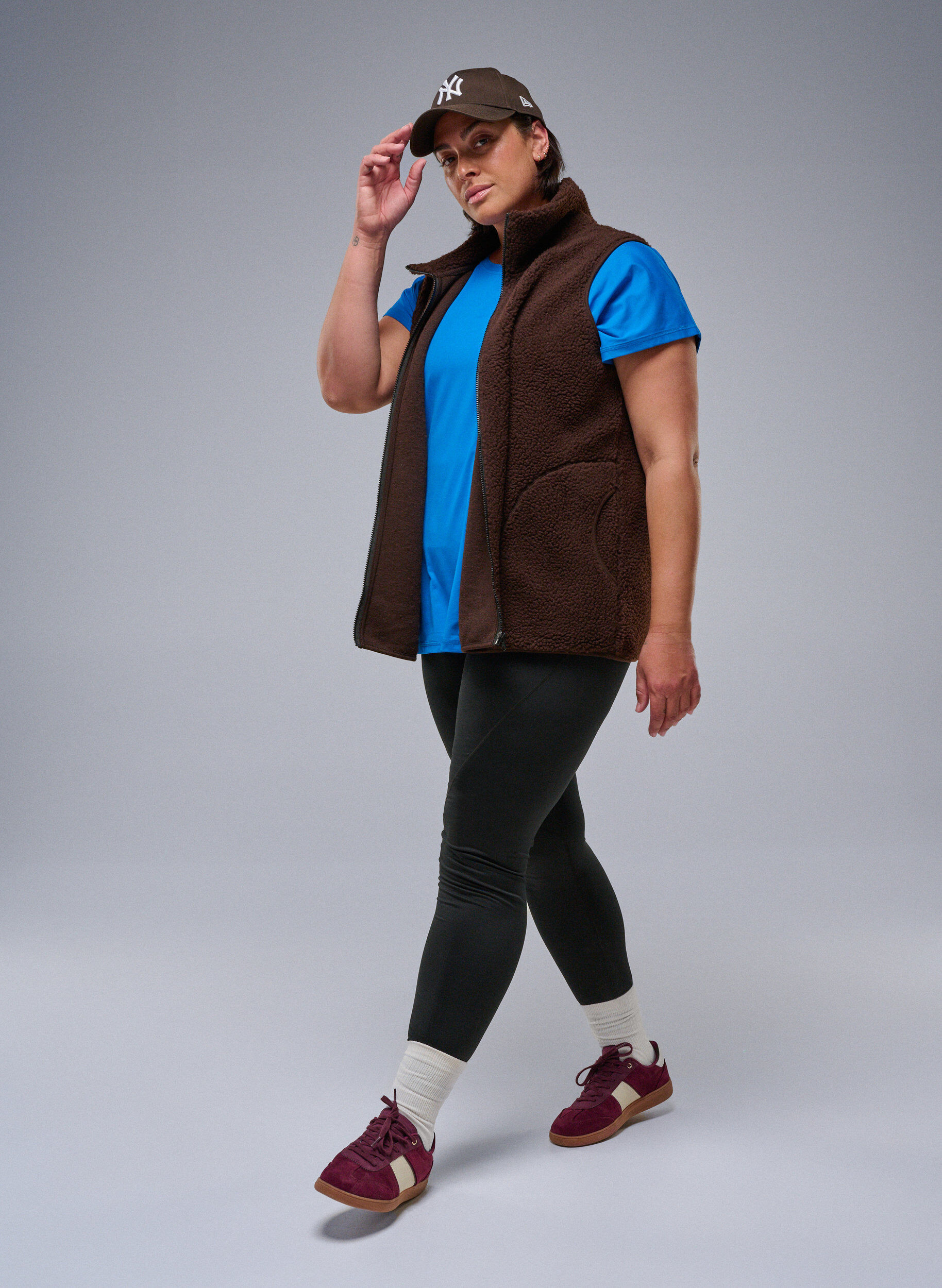 Zizzi Tr&auml;ningstights med fleecefoder, Svart, Image image number 0