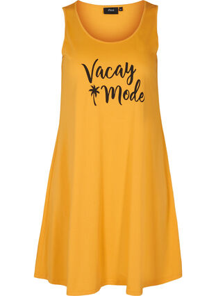 A-linjeformad klänning utan ärmar, Mineral Yellow VACAY, Packshot image number 0