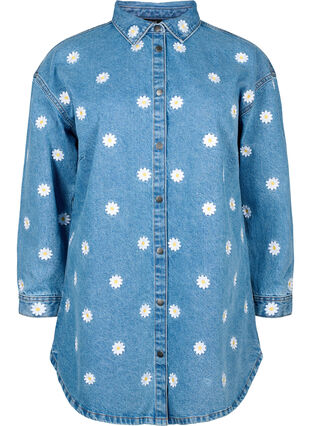 Jeansskjorta med lös passform, L.B. Flower, Packshot image number 0
