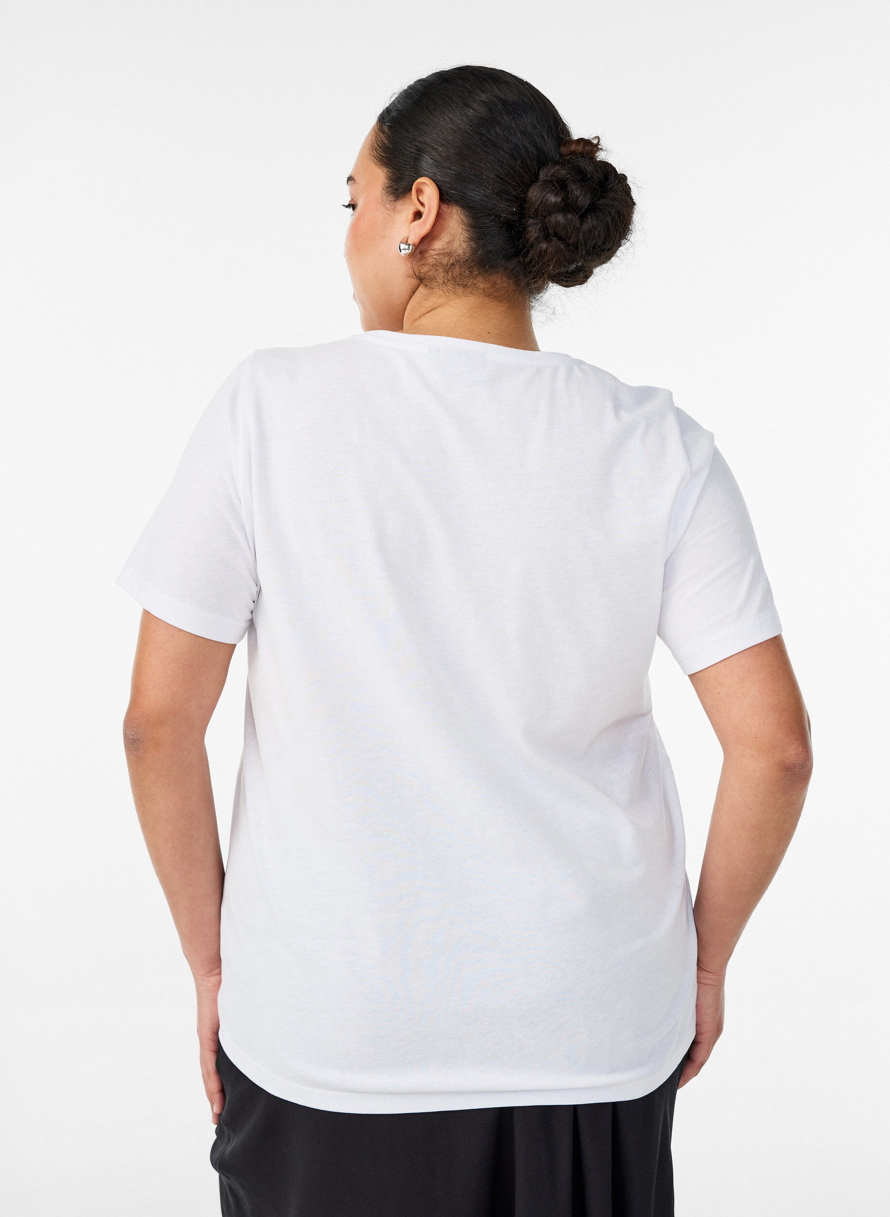 ZizziT-shirt med tryck, Vit, Model image number 2