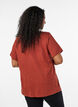 T-shirt med knappdetalj, Brun, Model image number 0