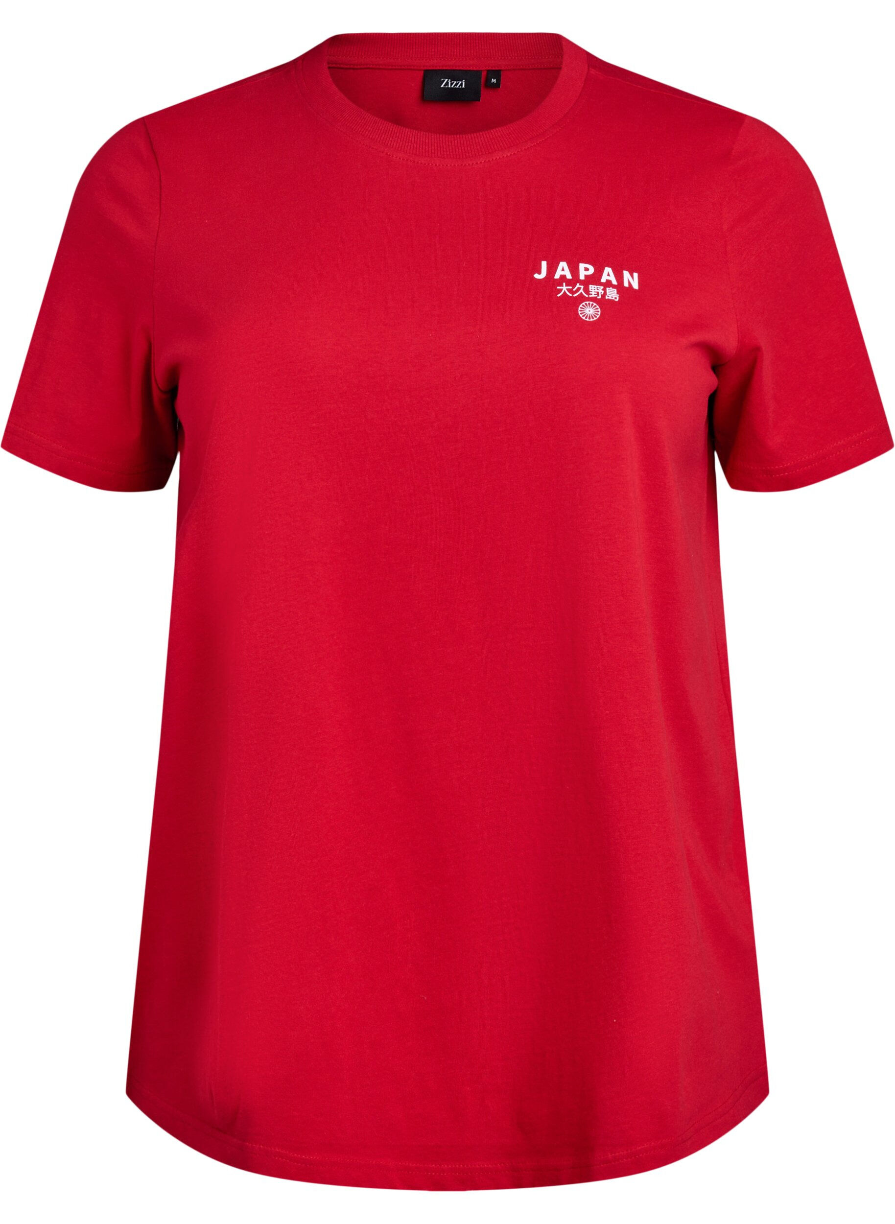 T-shirt i bomull med texttryck och rund halsringning