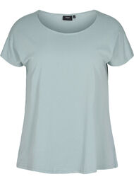 T-shirt i bomullsmix, Silver Blue