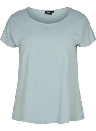 T-shirt i bomullsmix, Silver Blue, Packshot image number 0