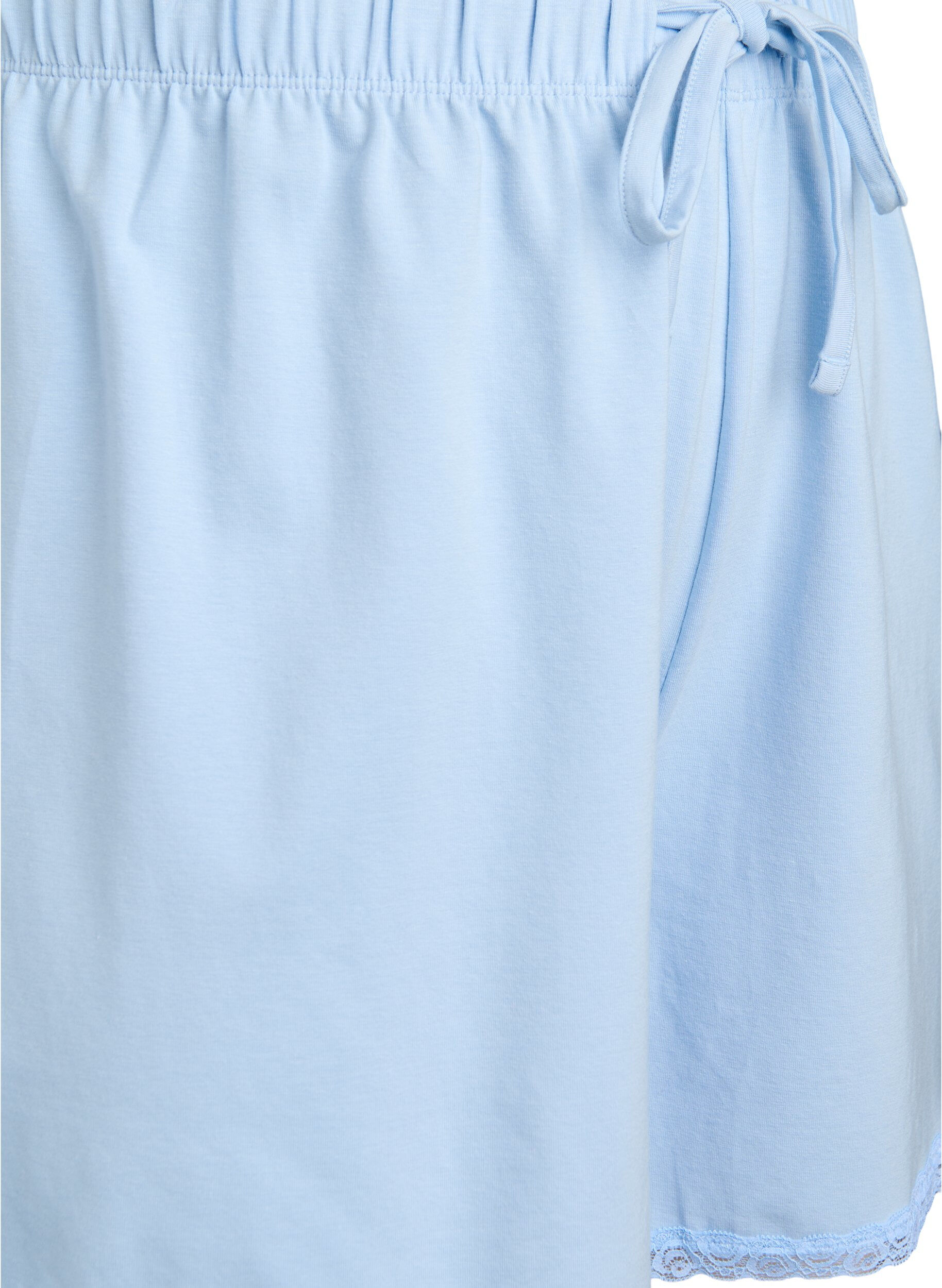 Zizzi L&ouml;sa shorts i modalblandning med spetskant, Dutch Canal, Packshot image number 2