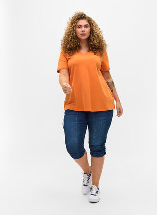 Basis t-shirt, Amberglow, Model image number 2