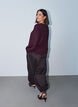 Blus med vertikal struktur och glittertr&aring;d, R&ouml;d, Model image number 2