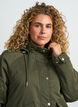 Vadderad parkas med avtagbar huva, Gr&ouml;n, Model image number 3