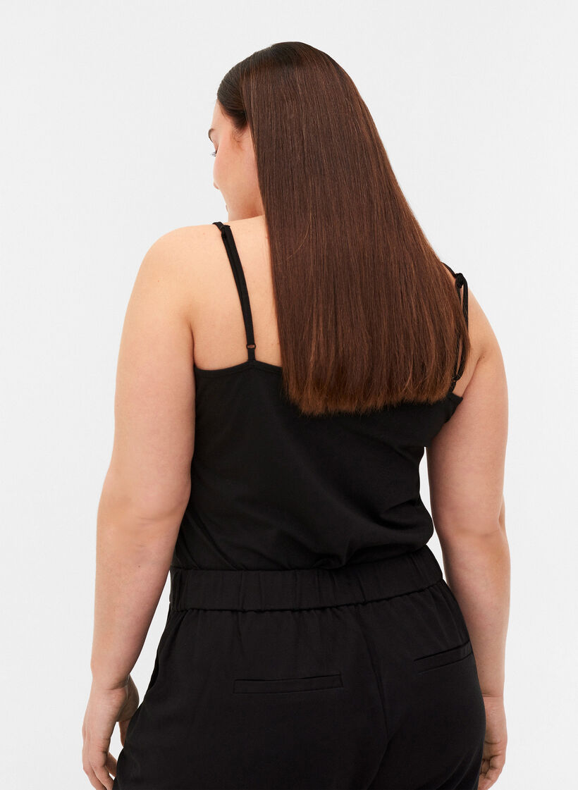 2-pack baslinnen i bomull, Black, Model image number 1