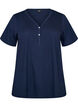 T-shirt med knappdetalj, Bl&aring;, Packshot image number 0