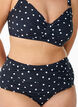 Bikinitrosa med h&ouml;g midja och prickigt m&ouml;nster, Svart, Packshot image number 2