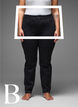 Slim fit-jeans med normal midja, Black, Model image number 1