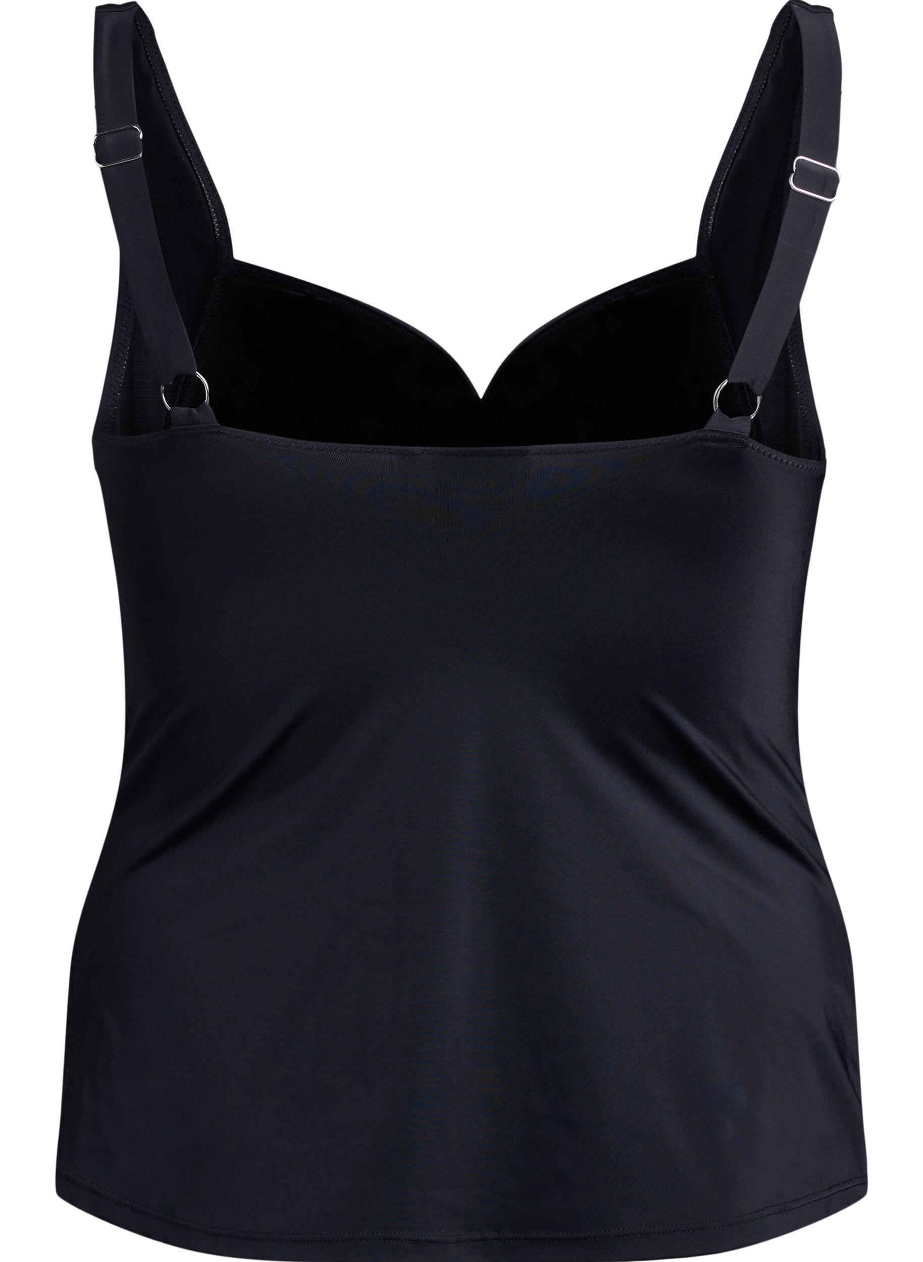 Zizzi Tankini med drapering, Svart, Packshot image number 1