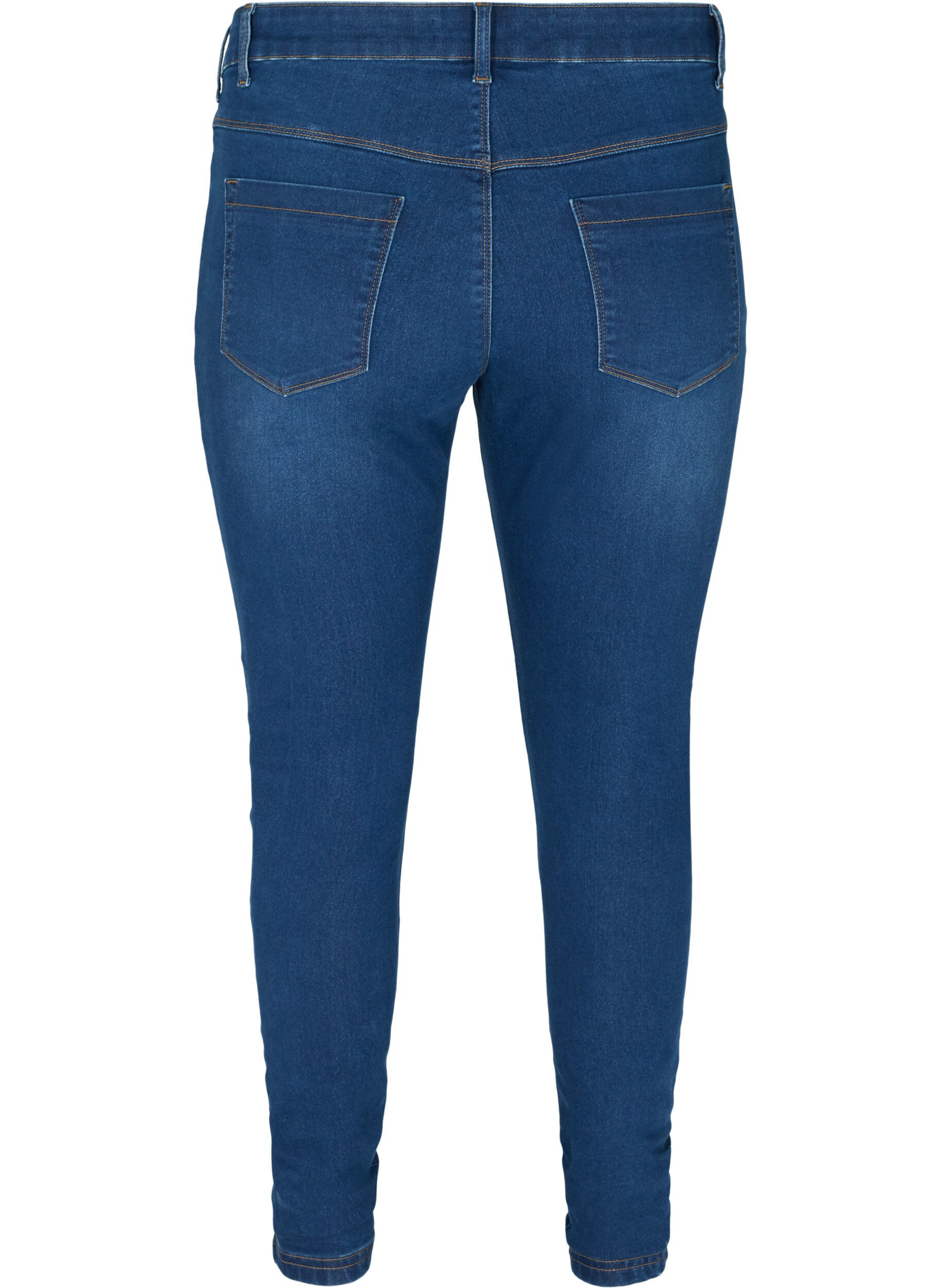 ZizziJeggings i bomullsmix, Blue denim, Packshot image number 1
