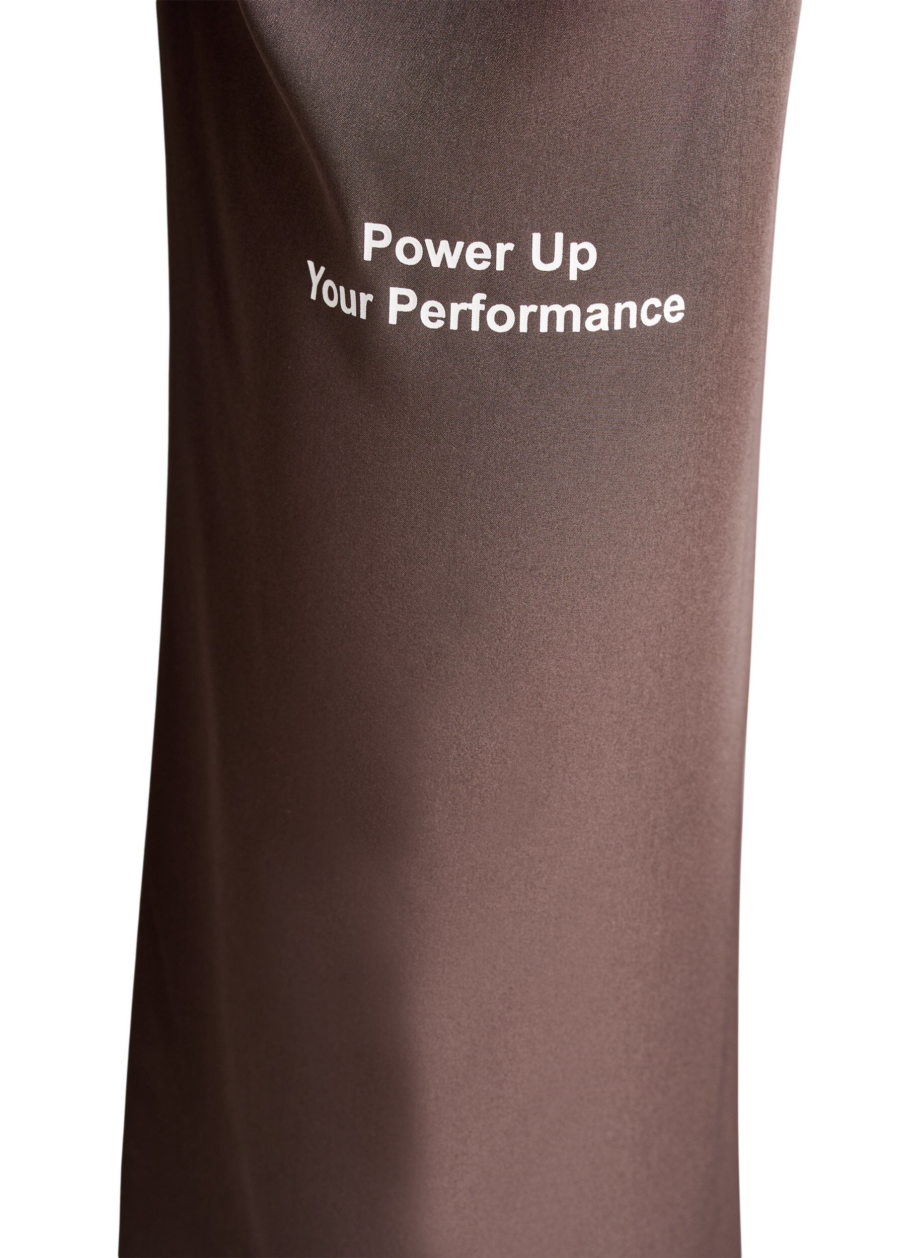 Zizzi Sportiga byxor med h&ouml;g midja och raka ben, Brun, Packshot image number 3