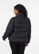Kort pufferjacka med h&ouml;g krage, Svart, Model image number 2