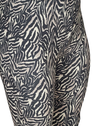 Långa leggings med zebramönster, Black Zebra AOP, Packshot image number 2