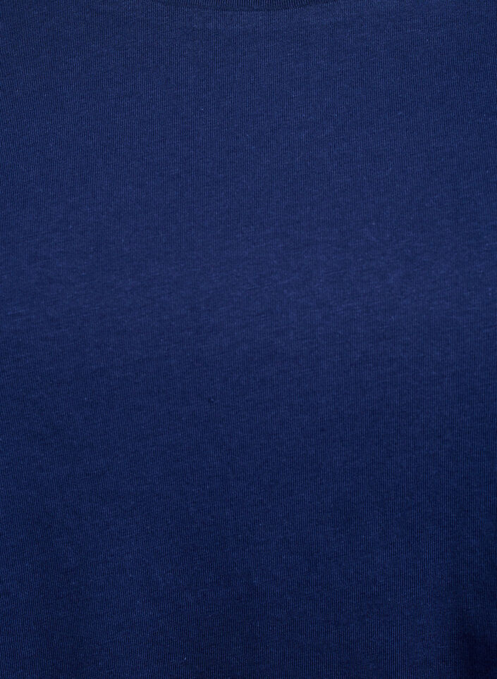 T-shirt med rund hals och A-linjeform, Bl&aring;, Packshot image number 2