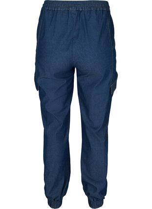 Lösa jeans med dragsko, Medium Blue, Packshot image number 1