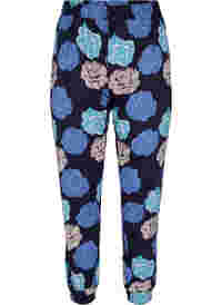Pyjamasbyxor med blommigt mönster i bomull
