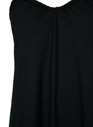 Strandklänning i viskos med flätade band, Black, Packshot image number 2
