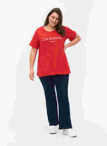 T-shirt från FLASH med tryck, High Risk Red, Model image number 2