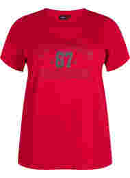 T-shirt i bomull med tryck, Tango Red LOS 