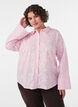 Skjorta med blommigt broderi och vida &auml;rmar, Rosa, Model image number 0
